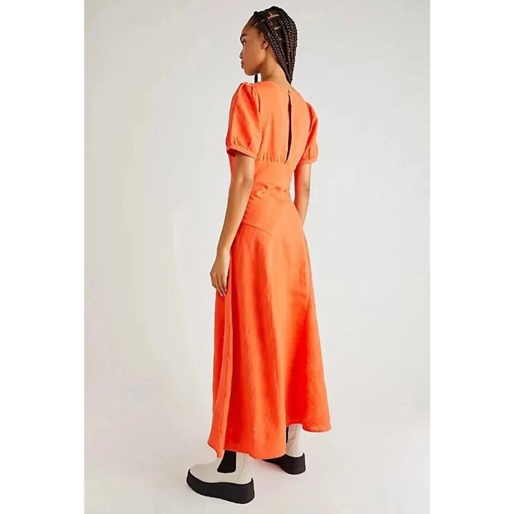 Free People Free-est NWOT Catch The Light Sweetheart Textured Woven Cotton Dress - Picture 3 of 11